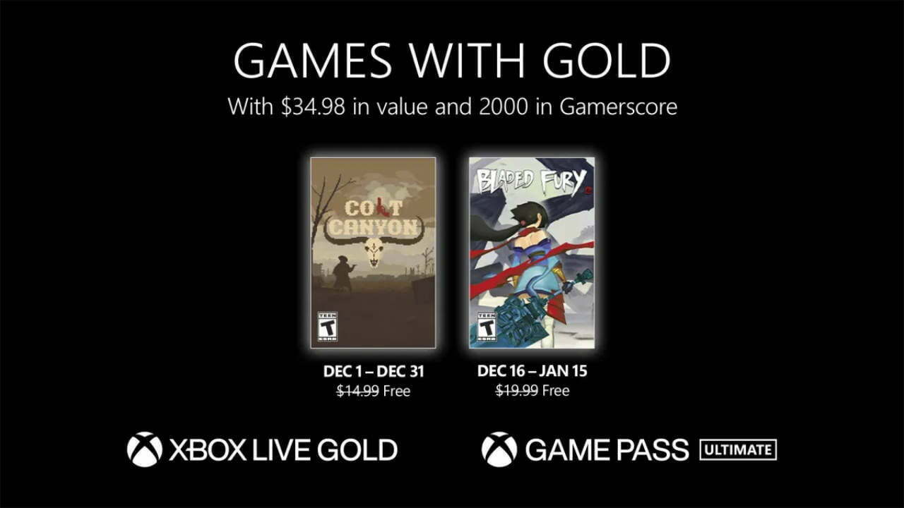 Xbox Live Gold December 2022 Lineup