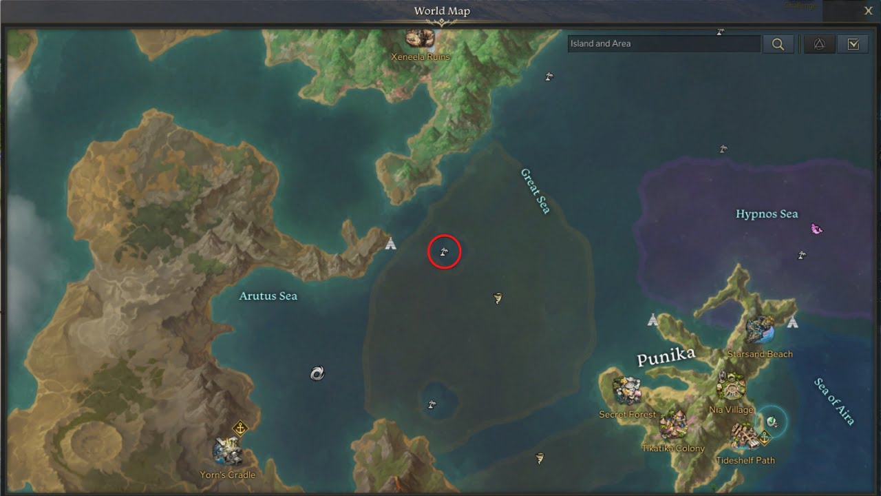 Lost Ark Azure Wind Island Location
