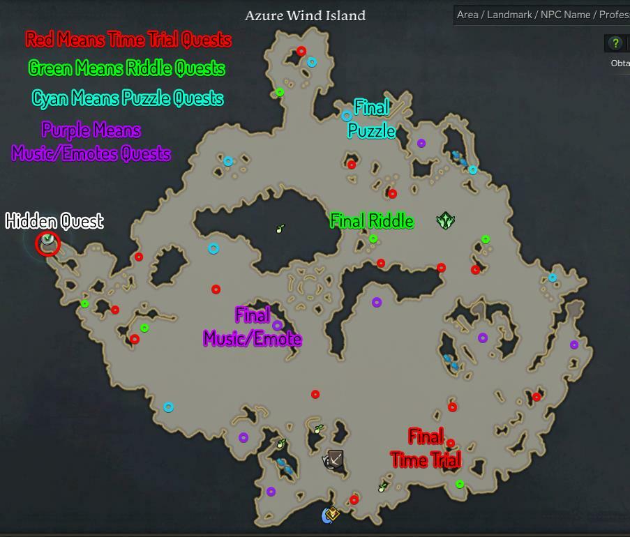 Lost Ark Azure Wind Island Map