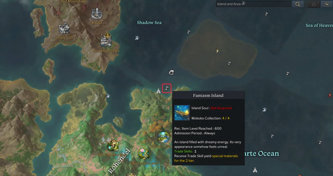 Lost Ark Fantasm Island Location