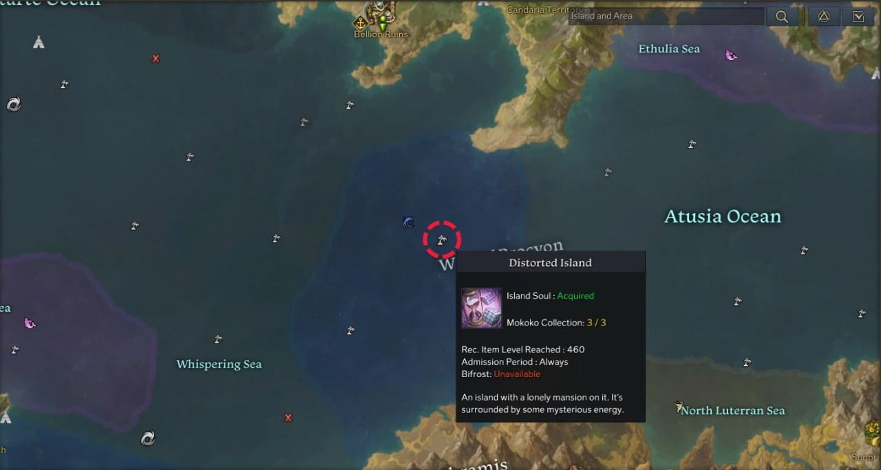 Lost Ark Distorted Island Location