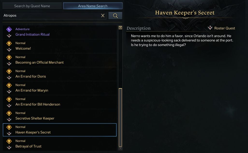 Haven Keeper's Secret Quest