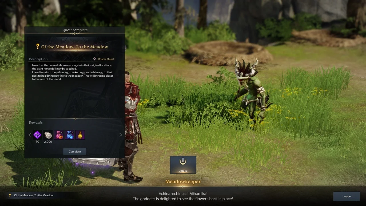 Of the Meadow, To the Meadow Quest