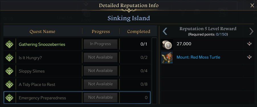Una's Task Sinking Island