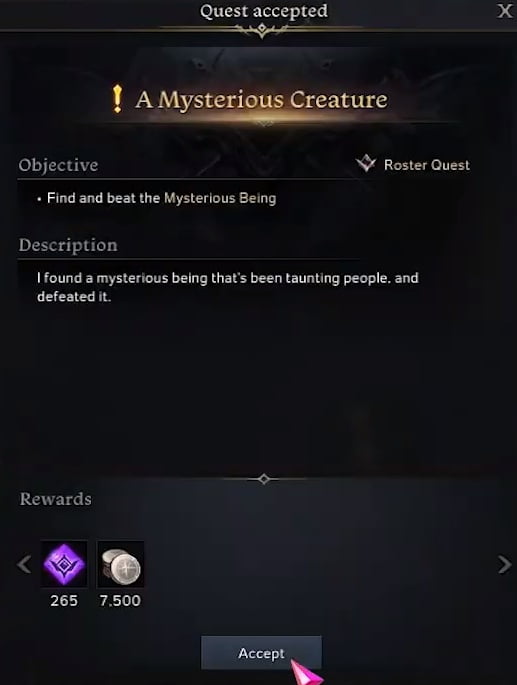 A Mysterious Creature Quest