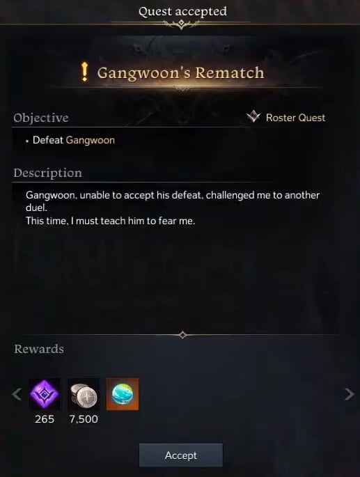 Gangwoon's Rematch Quest