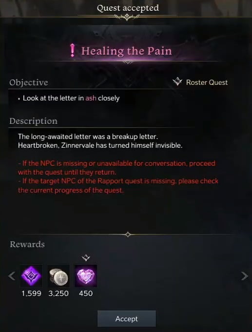 Healing the Pain Quest