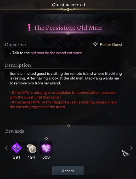 The Persistent Old Man Quest