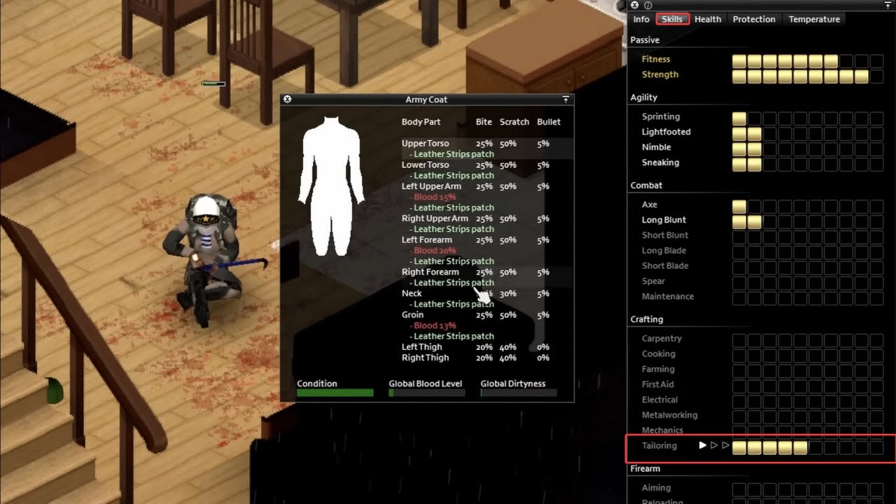 Project Zomboid Tailoring Skill