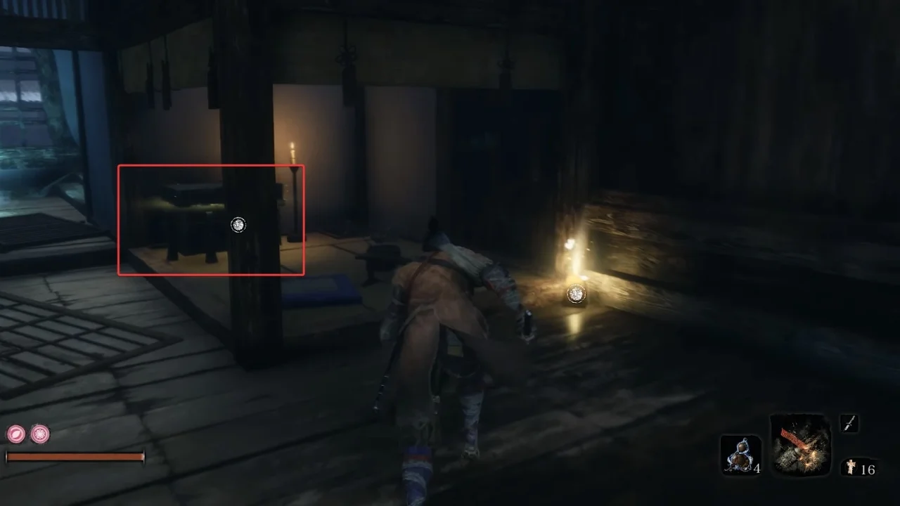 Sekiro Chest beside Upper Tower - Antechamber