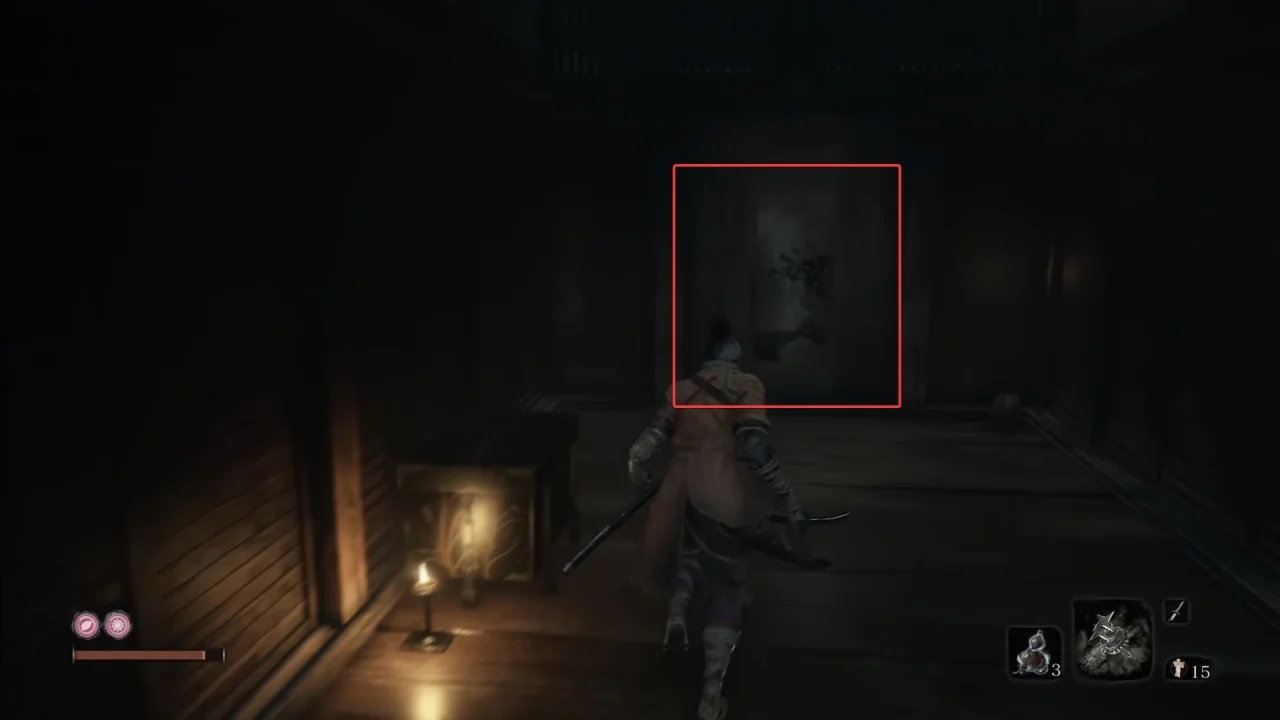 Sekiro Hidden Wall near Audience Chamber