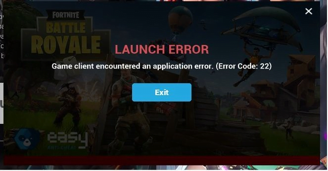  Error Code: 22 EAC