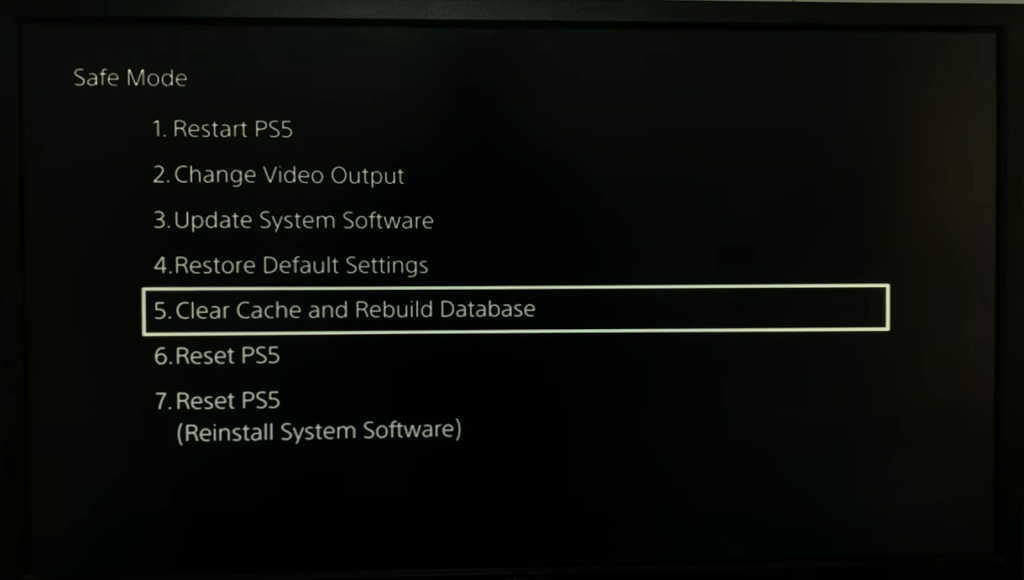 How to clear the cache on a PS5 