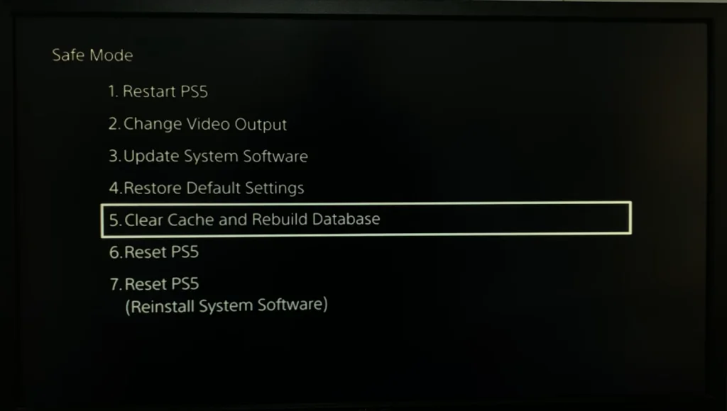 How to clear the cache on a PS5 