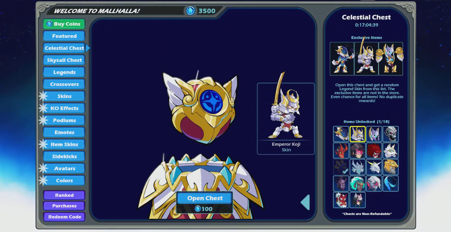 Brawlhalla Chest Guide: Rotation and Skin List