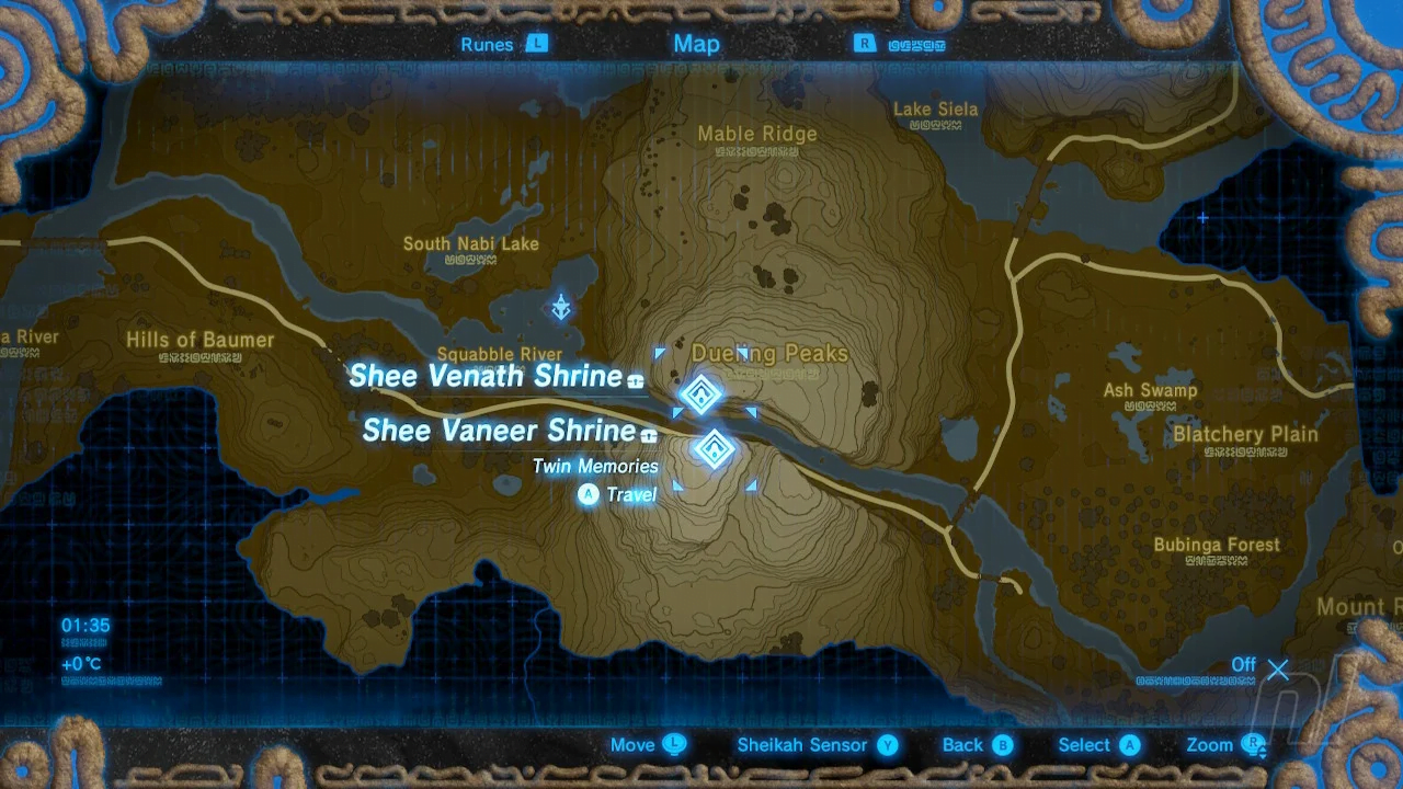 Guide on Shee Vaneer Shrine in Zelda: Breath of the Wild