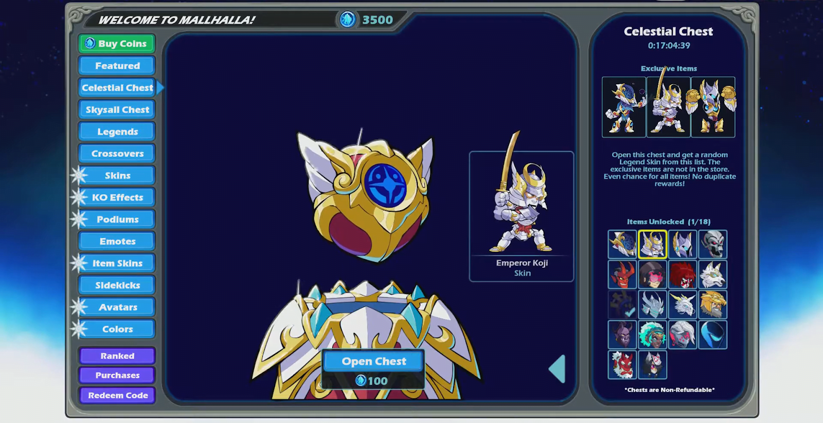 Brawlhalla Chest Guide Rotation and Skin List