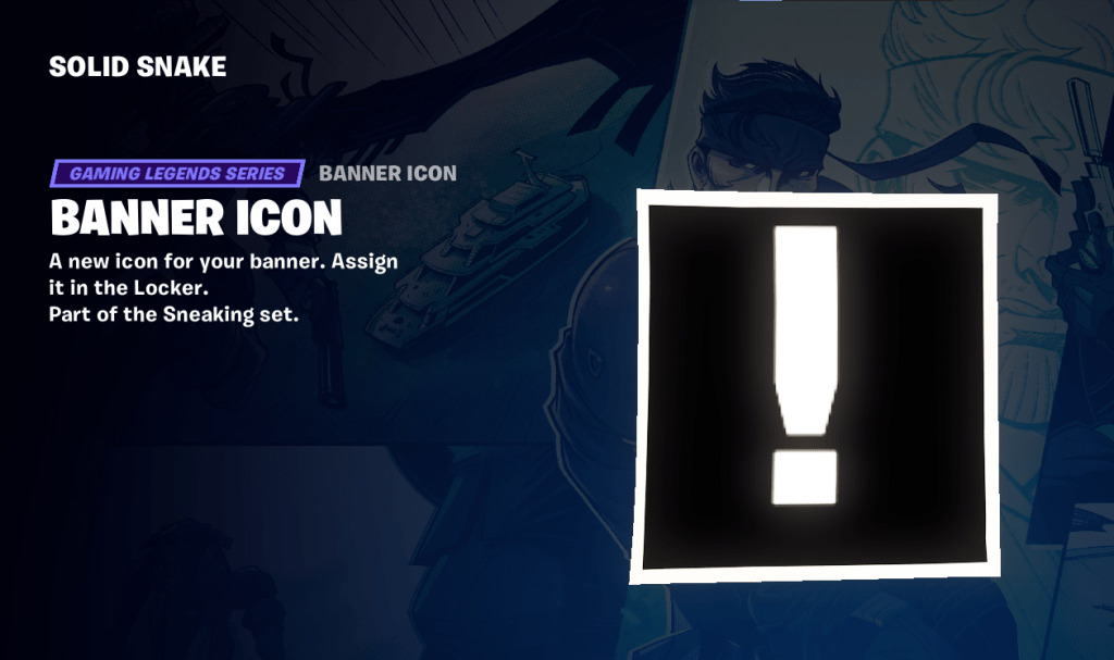 Banner Icon and the Solid Snake Skin