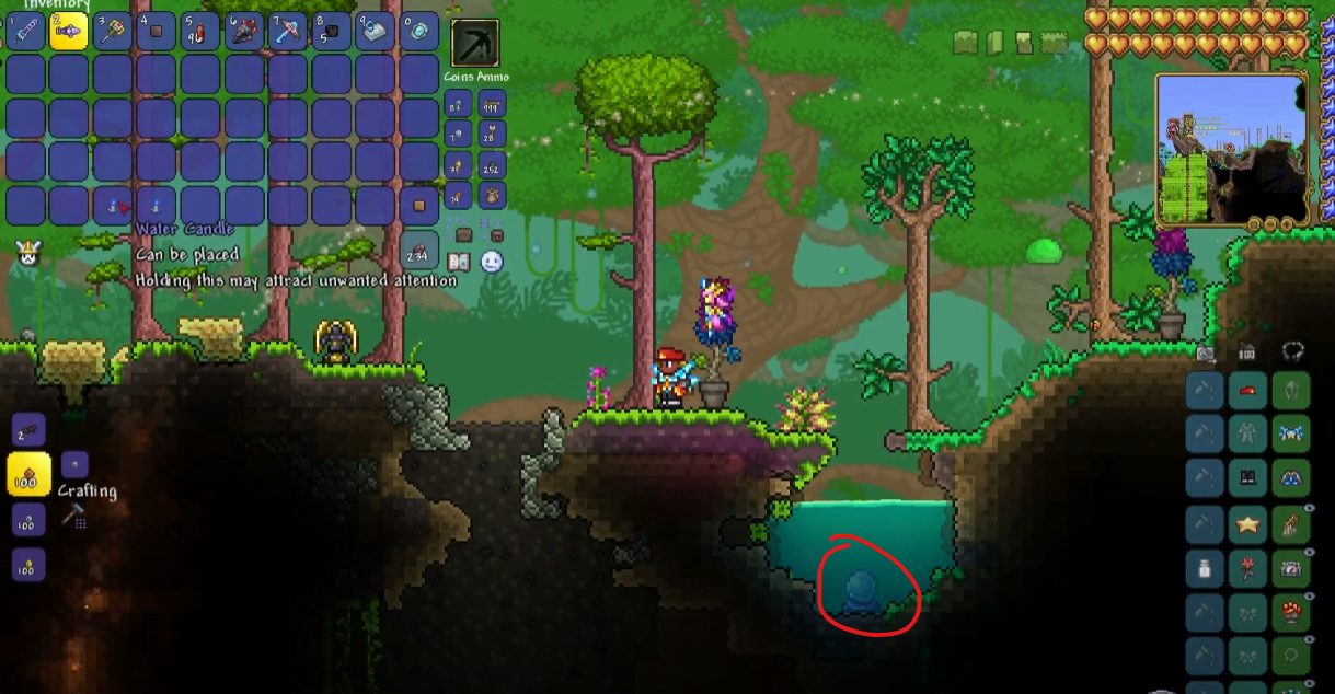 How to Make Water Candle in Terraria